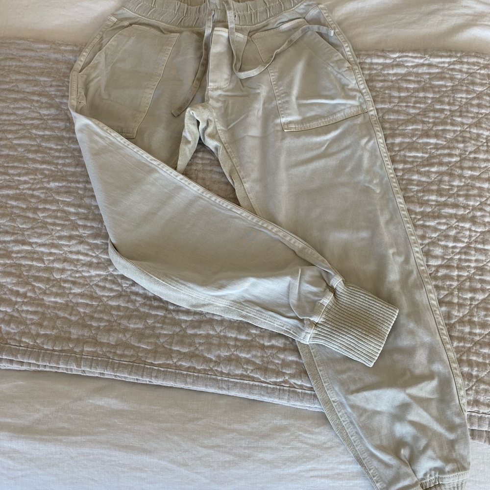 James Perse Off-White Knit Trousers